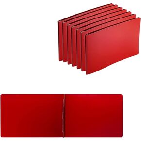 Fiberboard Binder Folder, Sheet Size 11" x 17", with 3" Capacity 220mm Long Metal Prong Paper Fastener, for Pressboard Report Cover, Red, 8 per Box