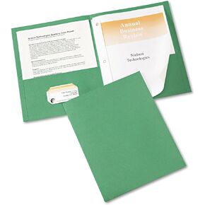 Avery Two Pocket Folders with 3 Prong Fasteners, Holds 70 Sheets, Case Pack of 125 Blue Folders (47975)