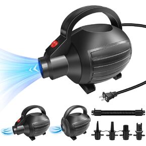 Electric Air Pump 110V with 4 nozzles for Inflatable Gymnastics Air Mat Tmuble Track/Floating Docks/Air Mattress/Beds/Borts/Rafts