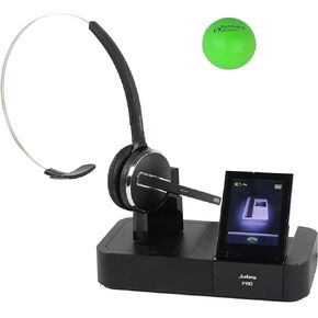 Jabra Pro 9470 Convertible Wireless Headset for Desk Phone, Mobile & Computer Bundle with Renewed Headsets Stress Ball (Renewed)