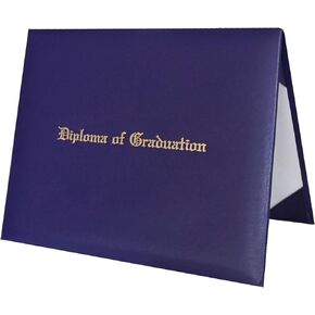 Certificate Cover Imprinted"Diploma of Graduation" Smooth Diploma Cover 8.5" x 11" Grad Days(Black)