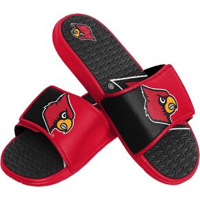 FOCO Louisville Cardinals NCAA شبشب جل للرجال ذو شعار كبير ملون - مقاس L