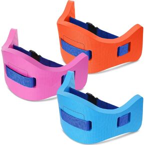 3 Pieces Kids Swim Belt Water Aerobics Exercise Belt Buoyancy Belt for Youth Children Junior with Adjustable Strap Foam Waist Flotation Belt Fitness Flotation Aid for Pool Swimming Training