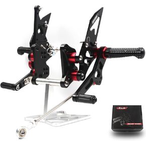Arashi (Version 2.0) Rearsets for Suzuki GSXR 600 750 2006-2010 Motorcycle Accessories Adjustable Footrests Foot Peg Rear Sets GSXR600 GSXR750 Black 2007 2008 2009