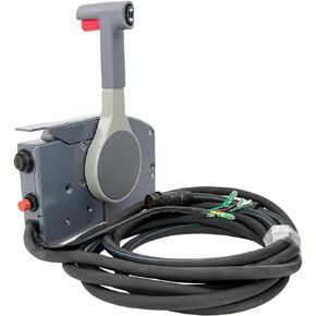 Boat Outboard Remote Control Box for Yamaha,OEM 703-48205 Left Side Mount Marine Push Throttle Remote Control Box with 10Pin Cable Trim and Tilt Switch 703 Remote Control Throttle Shift Box