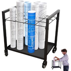 Blueprint Holder | Organize Your Space | Blueprint Storage for Architects, Engineers, Designers | Architectural Plan Storage | Blueprint Organizer for Large & Small Files | Portable Tube Storage Box