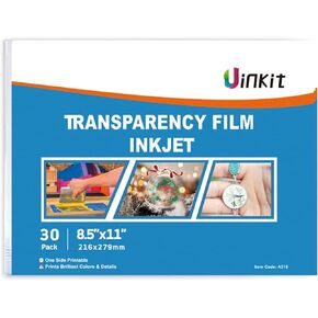 Uinkit السائبة 90 ورقة قابلة للطباعة فيلم الشفافية خلات ورقة واضحة للحرف اليدوية 8.5x11 OHP فيلم جهاز عرض علوي للطابعة النافثة للحبر سريعة الجفاف