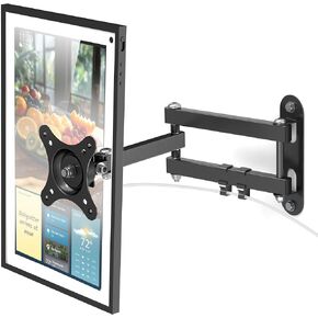 PlusAcc Wall Mount for Show 15 - Rotate Tilt Swivel Wall Stand Shelf for Show 15 & Monitors TVs 13"-27", Metal Adjustable Mounting Bracket with Heavy Duty 17" Extension Arm (Black)
