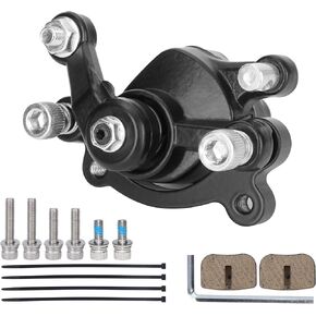 RUTU Front Disc Brake Caliper with Brake Pads Compatible with Motovox MBX10 MBX11 MM-B80-BR 80CC 2.5HP Moto Classic CT100U CC100X Mini Bike 47cc 49cc Pocket Bike Stand Up Goped Scooter Black