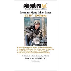 8" x 10" Premium Arctic Matte Inkjet Photo Paper - 100 Sheets