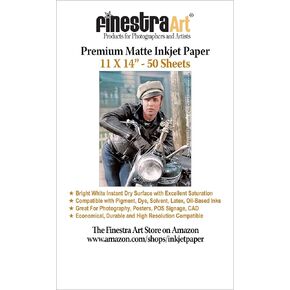 11" X 14" Premium Arctic Matte Inkjet Photo Paper - 50 Sheets