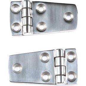Boat Stainless Steel Marine Hinges,Shortside Offset Stainless Door Hinge Heavy Duty 3" x 1-1/2" for Boat,Cabinet,Garage,Deck,Pack of 2