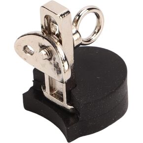 Metal Clarinet Finger Rest, Standard Size Stainless Steel Oboe Thumb Rest Easy To Install Glossy Finish with Rubber Cushion for Wind Instruments