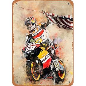 لوحة نيكي هايدن بألوان مائية 1 لافتة معدنية مقاس 8 × 12 بوصة بألوان مائية ملصق عتيق لتزيين كهف الرجل in Kuwait