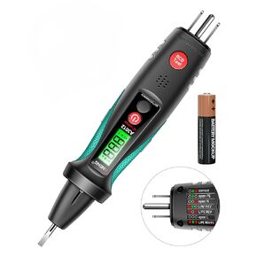 Non Contact Voltage Tester&Outlet Tester Receptacle Detector with Voltage LCD Display,Power Socket Checker Automatic Circuit Tester Polarity Voltage Test Wall Plug Electrical Tools