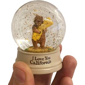 California Bear Hug Mini Snow Globe