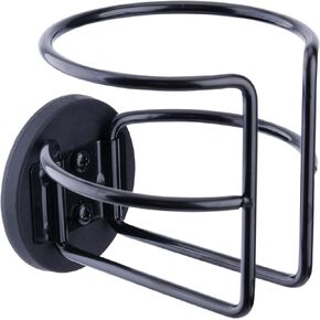 Magnetic Cup Holder with 2 Screws Mount, Full Covered Bus Tractor Cup Holder, Magnet Cup Holder for Bottle Drink, Black Pack of 1