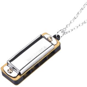 Mini Harmonica Necklace, Harmonica for Beginners, Harmonica Key, 4 Holes 8 Tones Swan Harmonica Necklace Toy Harmonica Portable Music Instrument Tool for Both Kids and Adults Player Beginner(#5)