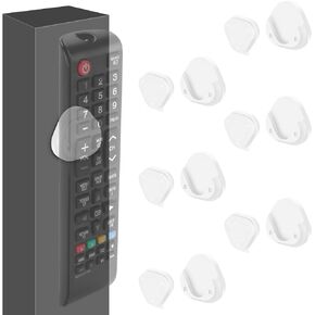 6 Pcs Magnetic Remote Control Holder, Self Adhesive Remote Holder Wall Mount Suitable for TV Remote Control, Air Conditioning Remote control, LED Remote control，Fan remote control (white)