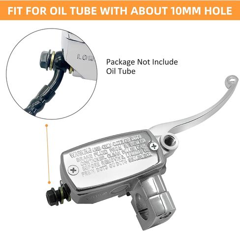 JAVIK Right Brake Master Cylinder for Honda VT600 VT750 VT1100 VT1300 VTX1300 VF750 45510MFR305 45510MBA951 45510MEG006 (Chrome) in Saudi Arabia