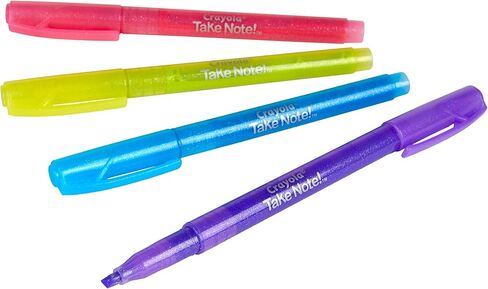 Crayola Take Note Glitter Highlighters, Assorted Colors, School Supplies, 4 Count in Saudi Arabia