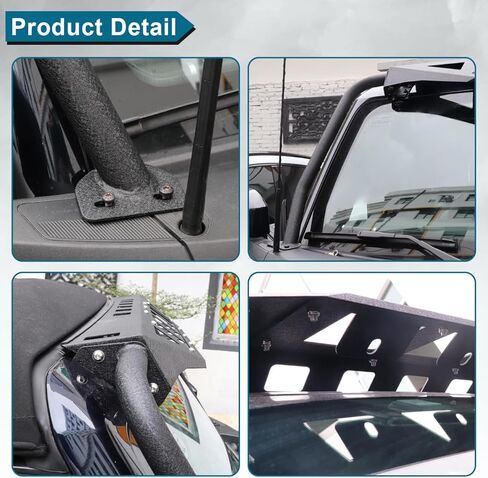 سقف الشمس قناع القلنسوة درع للجسم الزجاج الأمامي ظلة غطاء إطاري متوافق مع 2021 2022 2023 2024 فورد برونكو 2 باب 4 باب in Kuwait