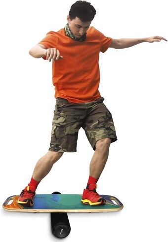 مدرب لوح التوازن فيفيتوري مع مقبض، لوح دوار مع سدادات قابلة للتعديل - 3 خيارات مختلفة للمسافات 4 و13 و22 بوصة، للهوكي وركوب الأمواج والتزلج على الجليد والتزلج والتزلج in Kuwait