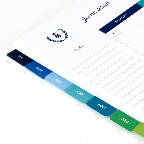AT-A-GLANCE Planner 2024-2025 Academic, Simplified by Emily Ley, Weekly & Monthly, 8-1/2" x 11", Large, Monthly Tabs, Flexible Cover, Happy Stripe (EL24-905A) in Saudi Arabia
