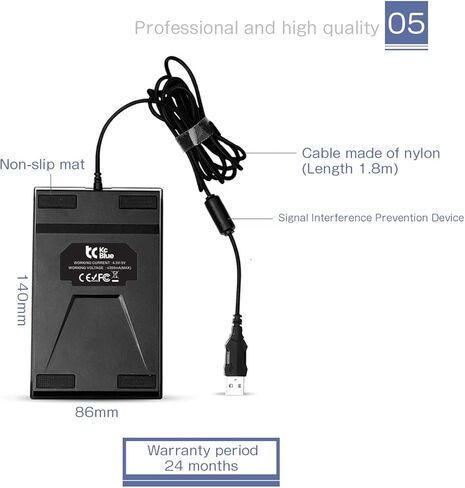لوحة أرقام، لوحة مفاتيح رقمية سلكية ميكانيكية USB من KcBlue (مفاتيح زرقاء) مع 22 لوحة أرقام لأجهزة الكمبيوتر المحمول والكمبيوتر المكتبي، KC-K30 in Kuwait