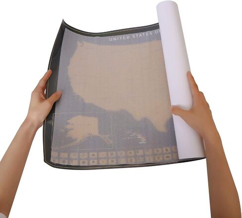 خريطة الولايات المتحدة الأمريكية للخدش من Vespigo - 24 × 17 - المتنزهات الوطنية - أعلام الولاية - الممرات ذات المناظر الخلابة - حزمة الملحقات الإضافية مع كتيب اكتشاف أمريكا الفريد in Kuwait