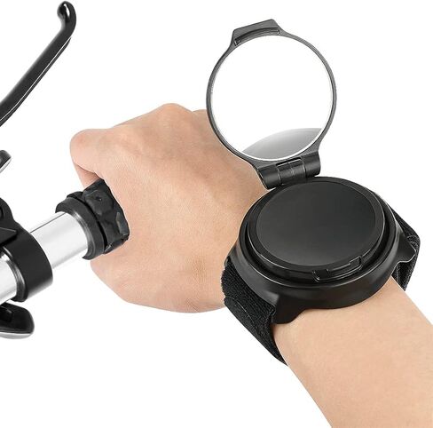 مرآة الدراجة، مرآة الرؤية الخلفية للدراجة قابلة للتعديل 360 درجة، سوار معصم متعدد الزوايا للدراجات الجبلية، مرآة رؤية خلفية للمعصم قابلة للدوران على جانب الطريق، ملحقات آمنة للدراجة in Kuwait