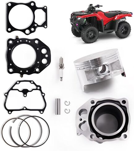 مجموعة إعادة بناء الطرف العلوي لمكبس الأسطوانة مع حشية وحلقات مناسبة لسيارة Honda Rancher TRX420 FE FM TE TM, 2007-2018 #Replace 12100-HP7-A00 in Saudi Arabia