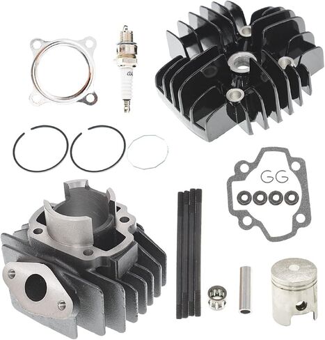 Engine Head Cylinder Gasket Piston Ring Top End Rebuild Kit Replacement for Yamaha PW50 Y-Zinger 1981-2019 QT50 1979-1987 4J2-11311-01-00 in Saudi Arabia