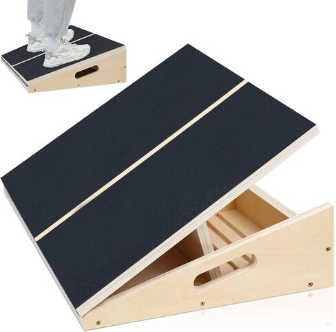 Professional Calf Stretcher Slant Board Adjustable Wooden Calf Stretcher with Non Slip Surface 5 Positions Incline Board for Exercise Stretching Squat 250 Lbs Weight Capacity in Kuwait