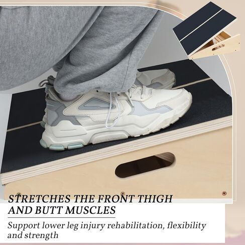 Professional Calf Stretcher Slant Board Adjustable Wooden Calf Stretcher with Non Slip Surface 5 Positions Incline Board for Exercise Stretching Squat 250 Lbs Weight Capacity in Kuwait