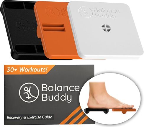 ألواح توازن الكاحل من Balance Buddy | لوح التوازن لإصابات الكاحل الملتوية، التمارين، العلاج، الحركة، التهاب اللفافة الأخمصية، مقوي، نقالة، مصحح الوضعية | 30+ كتاب تجريب متضمن in Kuwait