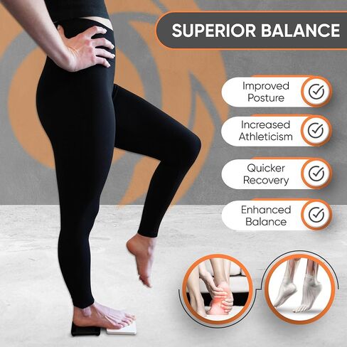 ألواح توازن الكاحل من Balance Buddy | لوح التوازن لإصابات الكاحل الملتوية، التمارين، العلاج، الحركة، التهاب اللفافة الأخمصية، مقوي، نقالة، مصحح الوضعية | 30+ كتاب تجريب متضمن in Kuwait