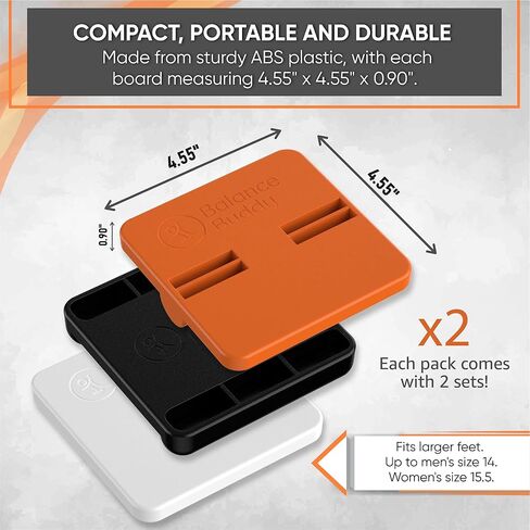 ألواح توازن الكاحل من Balance Buddy | لوح التوازن لإصابات الكاحل الملتوية، التمارين، العلاج، الحركة، التهاب اللفافة الأخمصية، مقوي، نقالة، مصحح الوضعية | 30+ كتاب تجريب متضمن in Kuwait
