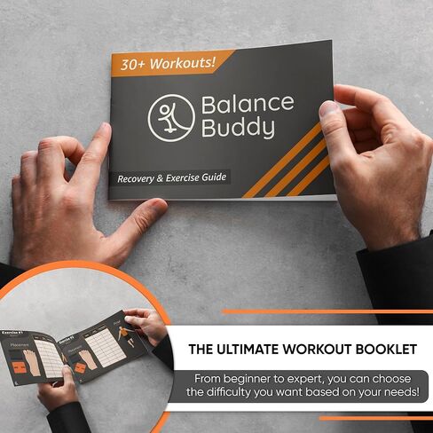 ألواح توازن الكاحل من Balance Buddy | لوح التوازن لإصابات الكاحل الملتوية، التمارين، العلاج، الحركة، التهاب اللفافة الأخمصية، مقوي، نقالة، مصحح الوضعية | 30+ كتاب تجريب متضمن in Kuwait