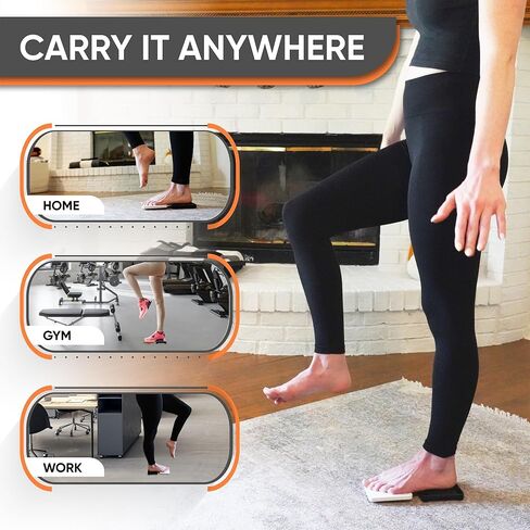 ألواح توازن الكاحل من Balance Buddy | لوح التوازن لإصابات الكاحل الملتوية، التمارين، العلاج، الحركة، التهاب اللفافة الأخمصية، مقوي، نقالة، مصحح الوضعية | 30+ كتاب تجريب متضمن in Kuwait