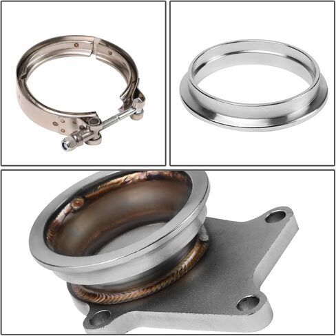 DNA Motoring ADT-5B-VB-3 T04E T3/T4 Turbo 5-Bolt Flange to 3"ID V-Band Conversion Adapter Kit in Saudi Arabia