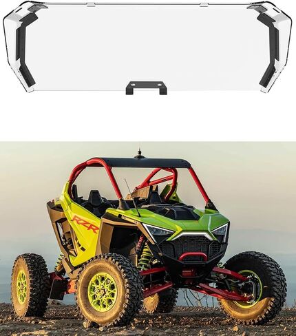 لوحة الزجاج الأمامي الخلفي من ELITEWILL Pro R شفافة #2884352 مناسبة لمقعدين Polaris RZR PRO R فقط - 6 مم من البولي كربونات in Saudi Arabia