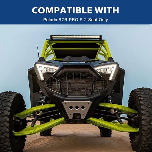 لوحة الزجاج الأمامي الخلفي من ELITEWILL Pro R شفافة #2884352 مناسبة لمقعدين Polaris RZR PRO R فقط - 6 مم من البولي كربونات in Saudi Arabia