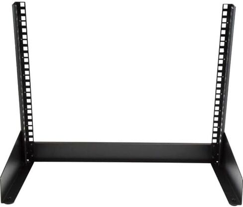 StarTech 8U 2-Post Desktop Open-Frame Server Rack, 19in, 110lb (RK8OD) | Compact free-standing rack for home or office, 16.1in high, Computer rack, M5 cage nuts and screws in Kuwait