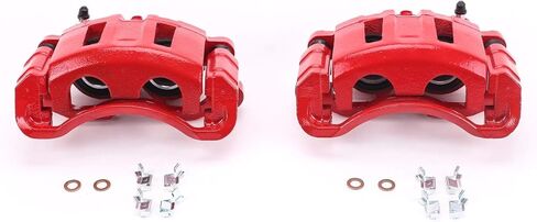 Power Stop Front S4694 Pair of High-Temp Red Powder Coated Calipers in Saudi Arabia