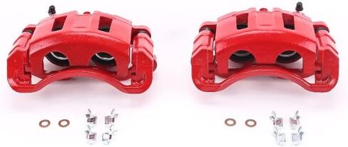 Power Stop Front S4694 Pair of High-Temp Red Powder Coated Calipers in Saudi Arabia