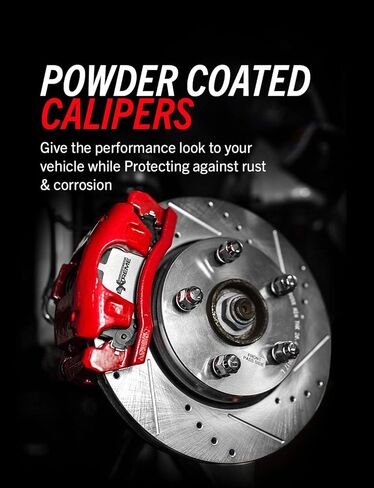 Power Stop Front S4694 Pair of High-Temp Red Powder Coated Calipers in Saudi Arabia