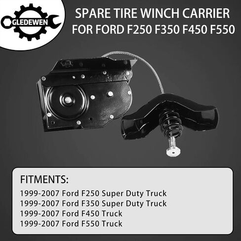 Spare Tire Hoist Spare Tire Winch Carrier | Replacement for 1997-2003 Ford F150, 2004 F150 Heritage, 1997-1999 F250, 1997 F250 HD | Replaces# 924-526, 1L3Z1A131AA, 2L3Z1A131AA in Saudi Arabia