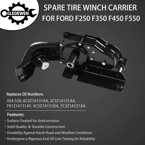 Spare Tire Hoist Spare Tire Winch Carrier | Replacement for 1997-2003 Ford F150, 2004 F150 Heritage, 1997-1999 F250, 1997 F250 HD | Replaces# 924-526, 1L3Z1A131AA, 2L3Z1A131AA in Saudi Arabia