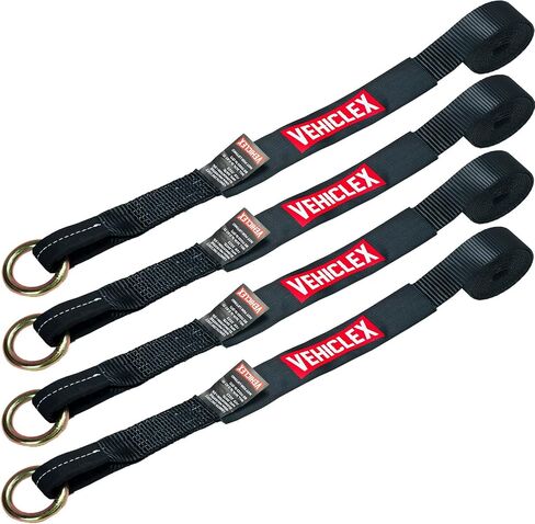 Vehiclex 2" x 10' O-Ring Tie Down Straps - 4 Lasso Straps - Ideal Tire Tie Down Straps Over The Wheel in Saudi Arabia